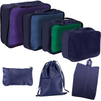 Organizéry do kufru - cestovní sada 7 kusů doplňků - tmavě modrá