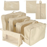 Organizéry do kufru - cestovní sada 8 kusů doplňků - béžová