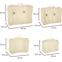 Organizéry do kufru - cestovní sada 8 kusů doplňků - béžová