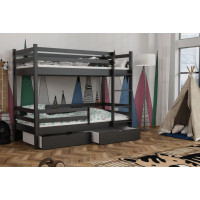 Dětská patrová postel z masivu borovice LEGEND PLUS se šuplíky - 200x90 cm