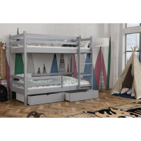 Dětská patrová postel z masivu borovice LEGEND PLUS se šuplíky - 200x90 cm