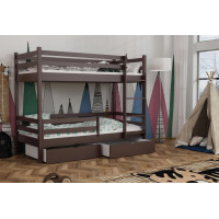 Dětská patrová postel z masivu borovice LEGEND PLUS se šuplíky - 200x90 cm