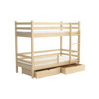 Dětská patrová postel z masivu borovice LEGEND PLUS se šuplíky - 200x90 cm
