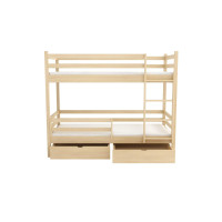 Dětská patrová postel z masivu borovice LEGEND PLUS se šuplíky - 200x90 cm