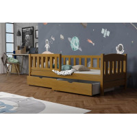 Dětská postel z masivu borovice BEN se šuplíky - 200x90 cm