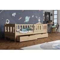 Dětská postel z masivu borovice BEN se šuplíky - 180x80 cm