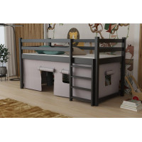 Dětská vyvýšená postel z masivu borovice PORTO - 200x90 cm