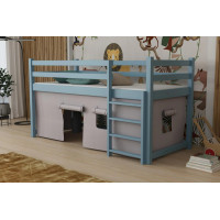 Dětská vyvýšená postel z masivu borovice PORTO - 200x90 cm