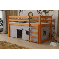 Dětská vyvýšená postel z masivu borovice PORTO - 200x90 cm