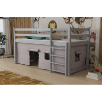 Dětská vyvýšená postel z masivu borovice PORTO - 200x90 cm