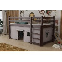 Dětská vyvýšená postel z masivu borovice PORTO - 200x90 cm