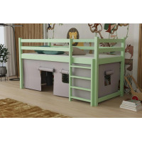 Dětská vyvýšená postel z masivu borovice PORTO - 200x90 cm