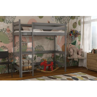 Dětská vyvýšená postel z masivu borovice TEXAS - 200x90 cm