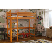 Dětská vyvýšená postel z masivu borovice TEXAS - 200x90 cm