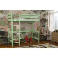 Dětská vyvýšená postel z masivu borovice TEXAS - 200x90 cm