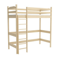 Dětská vyvýšená postel z masivu borovice TEXAS - 200x90 cm