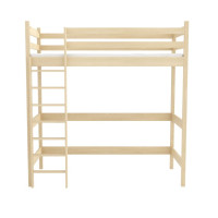 Dětská vyvýšená postel z masivu borovice TEXAS - 200x90 cm