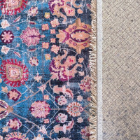 Kusový koberec HONOR New - Fragments - modrý/červený