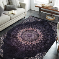 Kusový koberec HONOR New - Mandala - tmavě modrý/fialový