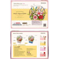 ROBOTIME Rowood 3D dřevěné puzzle Košík s květinami 428 dílků