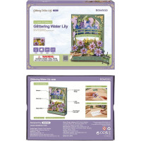 ROBOTIME Rowood 3D dřevěné puzzle Lekníny s LED osvětlením 237 dílků