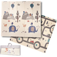 Oboustranná pěnová podložka 180 x 200 cm - Ulice/les