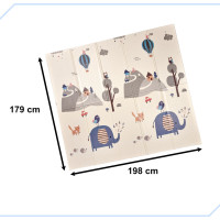 Oboustranná pěnová podložka 180 x 200 cm - Ulice/les