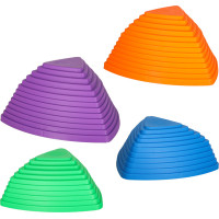 Senzorická Montessori stezka Říční kameny pro trénink rovnováhy 11 prvků - barevná