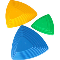 Senzorická Montessori stezka Říční kameny pro trénink rovnováhy 11 prvků - barevná