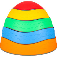 Senzorická Montessori stezka Říční kameny pro trénink rovnováhy 5 prvků - barevná