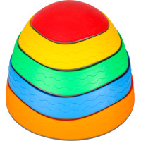 Senzorická Montessori stezka Říční kameny pro trénink rovnováhy 5 prvků - barevná