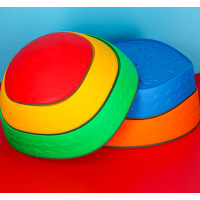 Senzorická Montessori stezka Říční kameny pro trénink rovnováhy 5 prvků - barevná