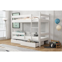 Dětská patrová postel z masivu borovice LEGEND se šuplíky - 180x80 cm