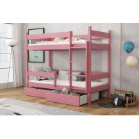 Dětská patrová postel z masivu borovice LEGEND se šuplíky - 180x80 cm