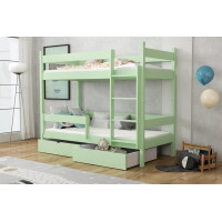 Dětská patrová postel z masivu borovice LEGEND se šuplíky - 200x90 cm