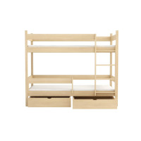 Dětská patrová postel z masivu borovice LEGEND se šuplíky - 180x80 cm