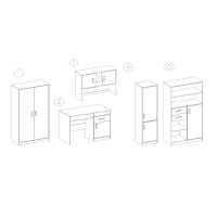 Nábytková stěna SMYK (více variant)