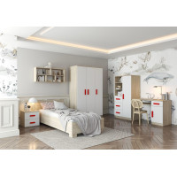 Šatní skříň SMYK 120 - dub sonoma/bílá (více variant)