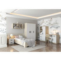 Šatní skříň SMYK 120 - dub sonoma/bílá (více variant)