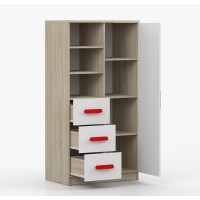 Regál SMYK - dub sonoma/bílý (více variant)