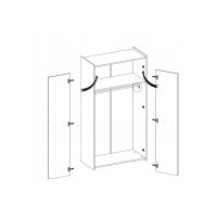 Šatní skříň MIRRAGE 80