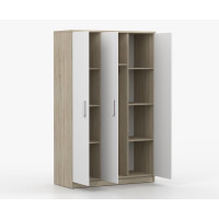 Šatní skříň SMYK 120 - dub sonoma/bílá (více variant)