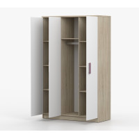 Šatní skříň SMYK 120 - dub sonoma/bílá (více variant)
