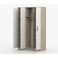 Šatní skříň SMYK 120 - dub sonoma/bílá (více variant)