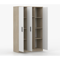 Šatní skříň SMYK 120 - dub sonoma/bílá (více variant)