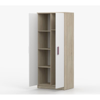 Šatní skříň SMYK 80 - dub sonoma/bílá (více variant)