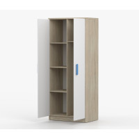 Šatní skříň SMYK 80 - dub sonoma/bílá (více variant)