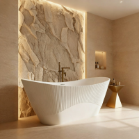 Volně stojící akrylátová vana Rea ATENA 170x73 cm - bílá