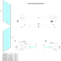 Gelco LORO sprchové dveře skládací 1000mm, čiré sklo GN4510