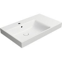 GSI NUBES keramické umyvadlo 80x50cm, s odkládací plochou vpravo, bílá mat 9629109